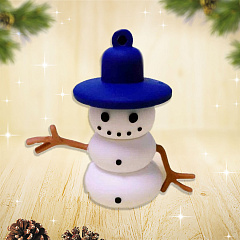 USB-флеш-накопитель Снеговик в синей шляпе
